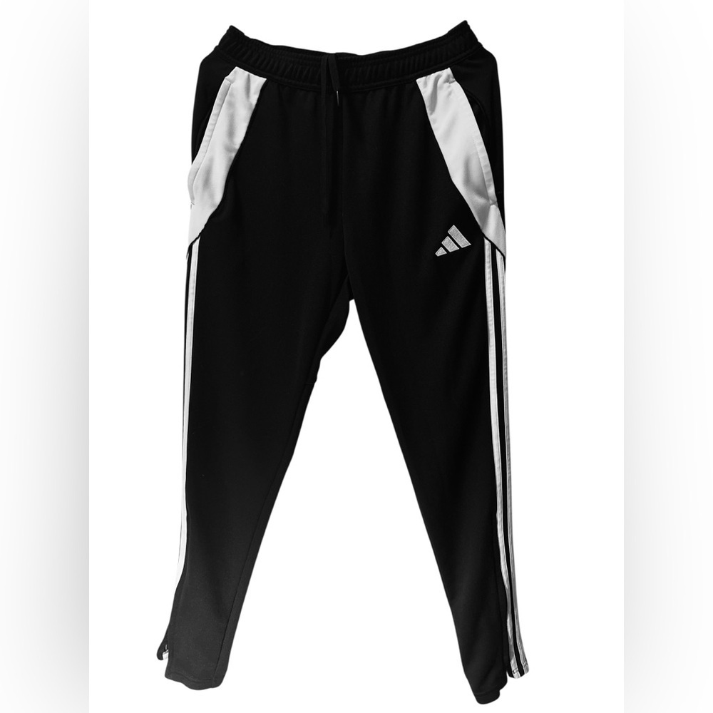 Adidas Unisex Black and White Joggers - Picture 3 of 8
